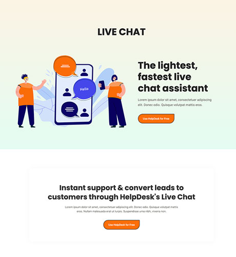 HelpDesk SaaS - Live Chat